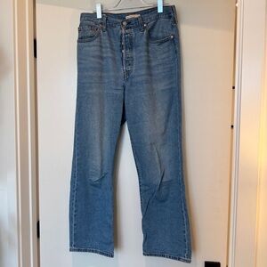 Levi's Ribcage Straight Ankle Blue Jeans